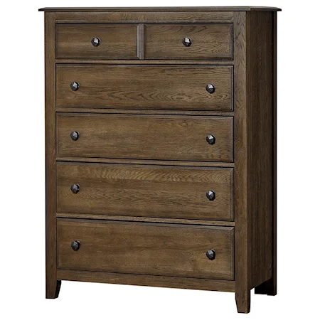 Solid Wood Loft Chest - 5 Drawers